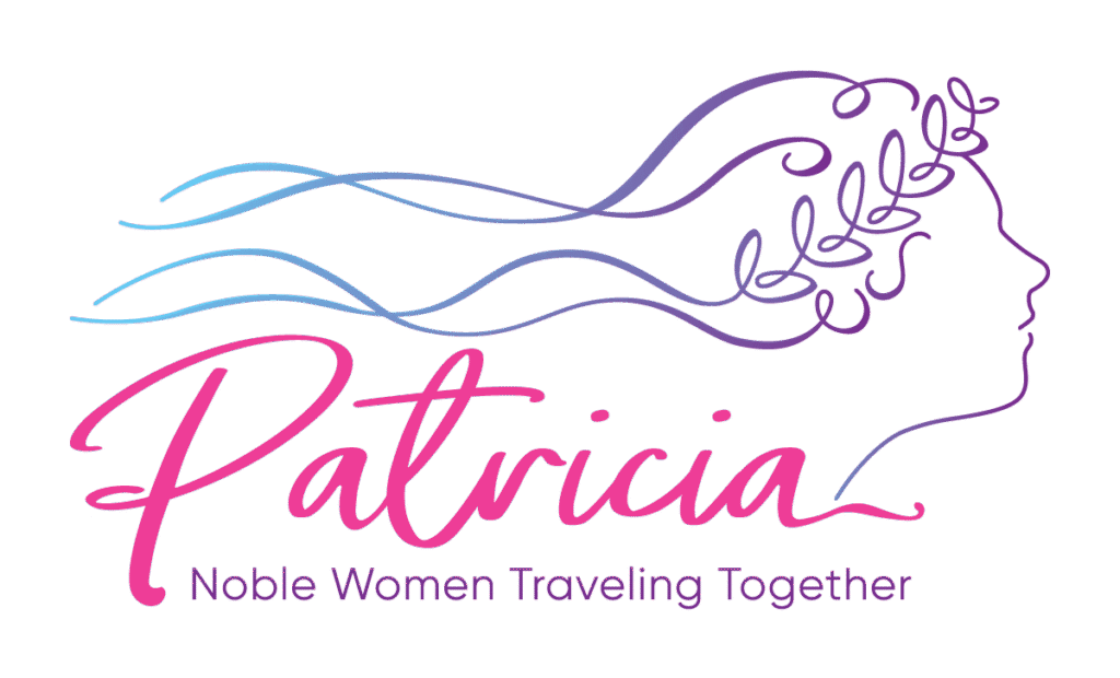 Logo for Patricia, a women traveling together group.